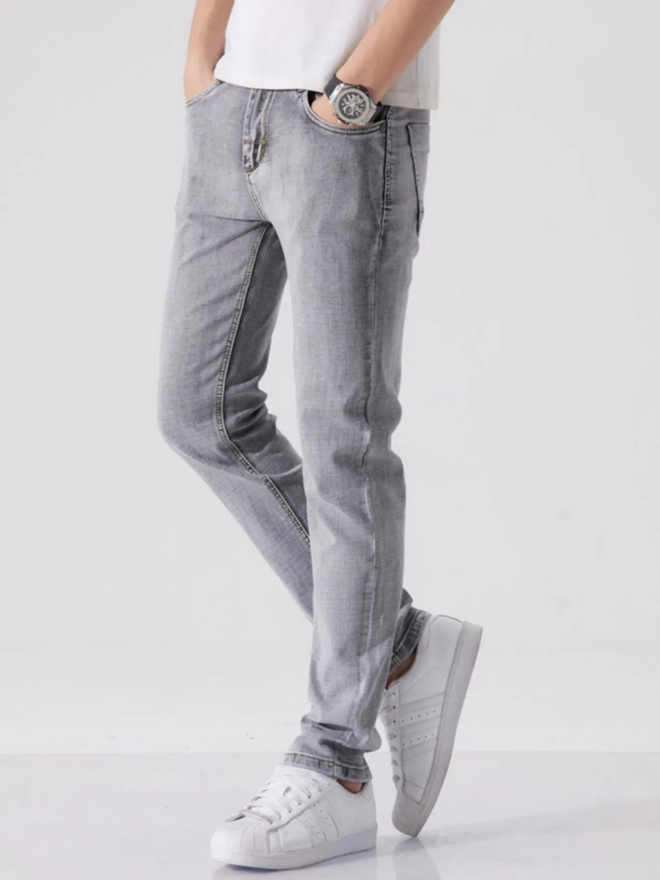 Men's Slim Fit Jeans - Grey Wash