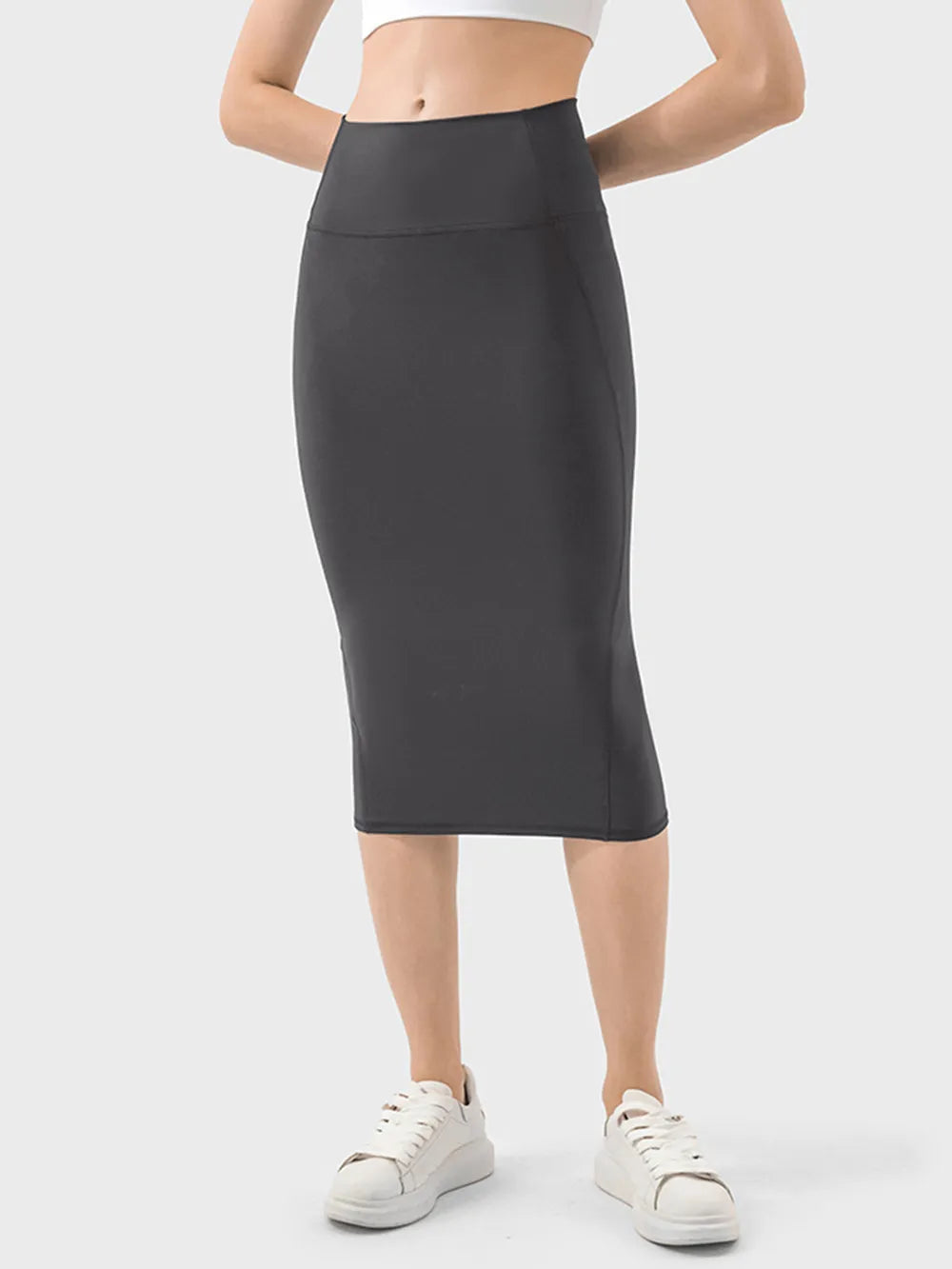 Active Midi Skirt with Back Slit