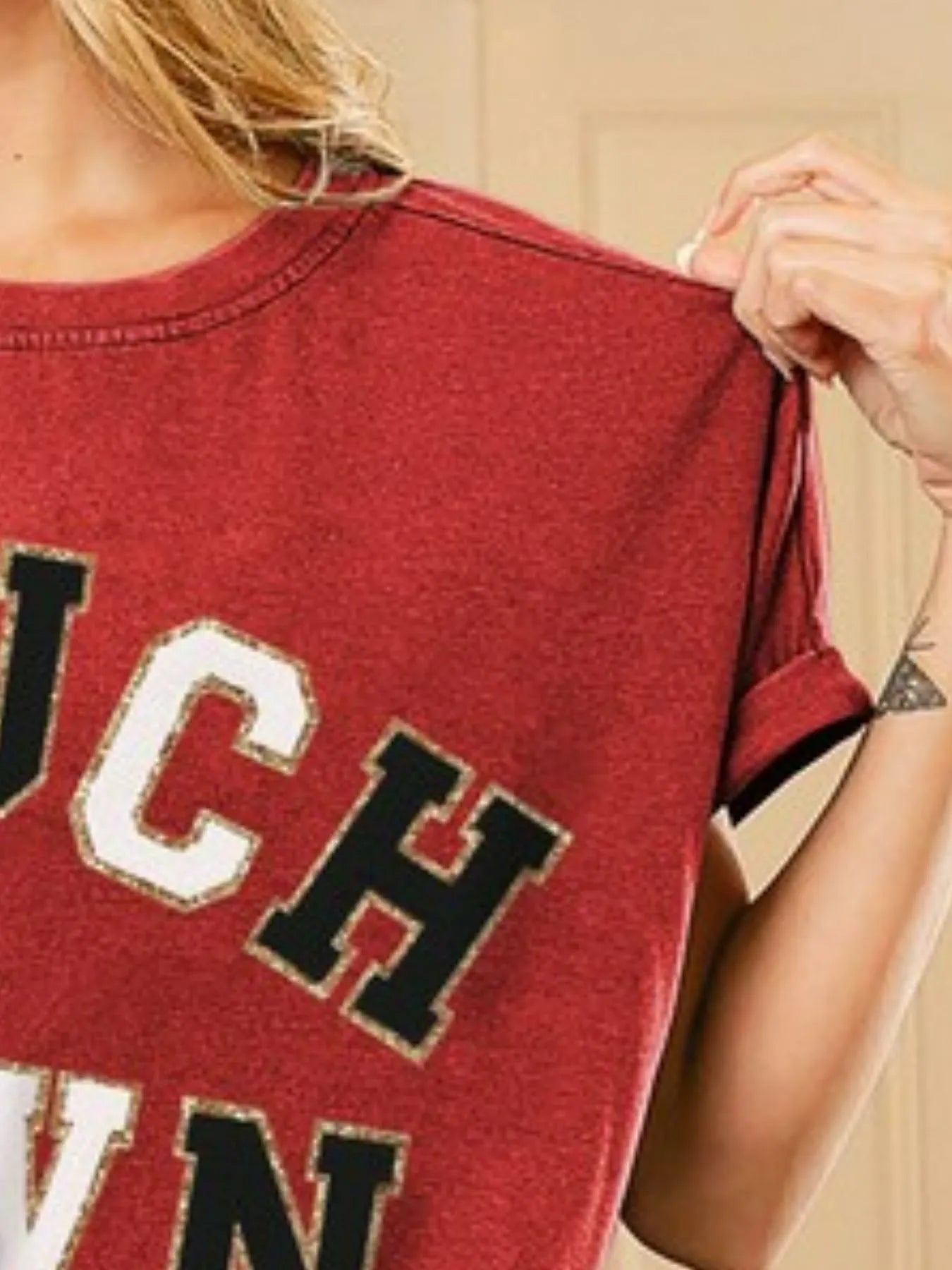 TOUCHDOWN Oversized Graphic T-Shirt