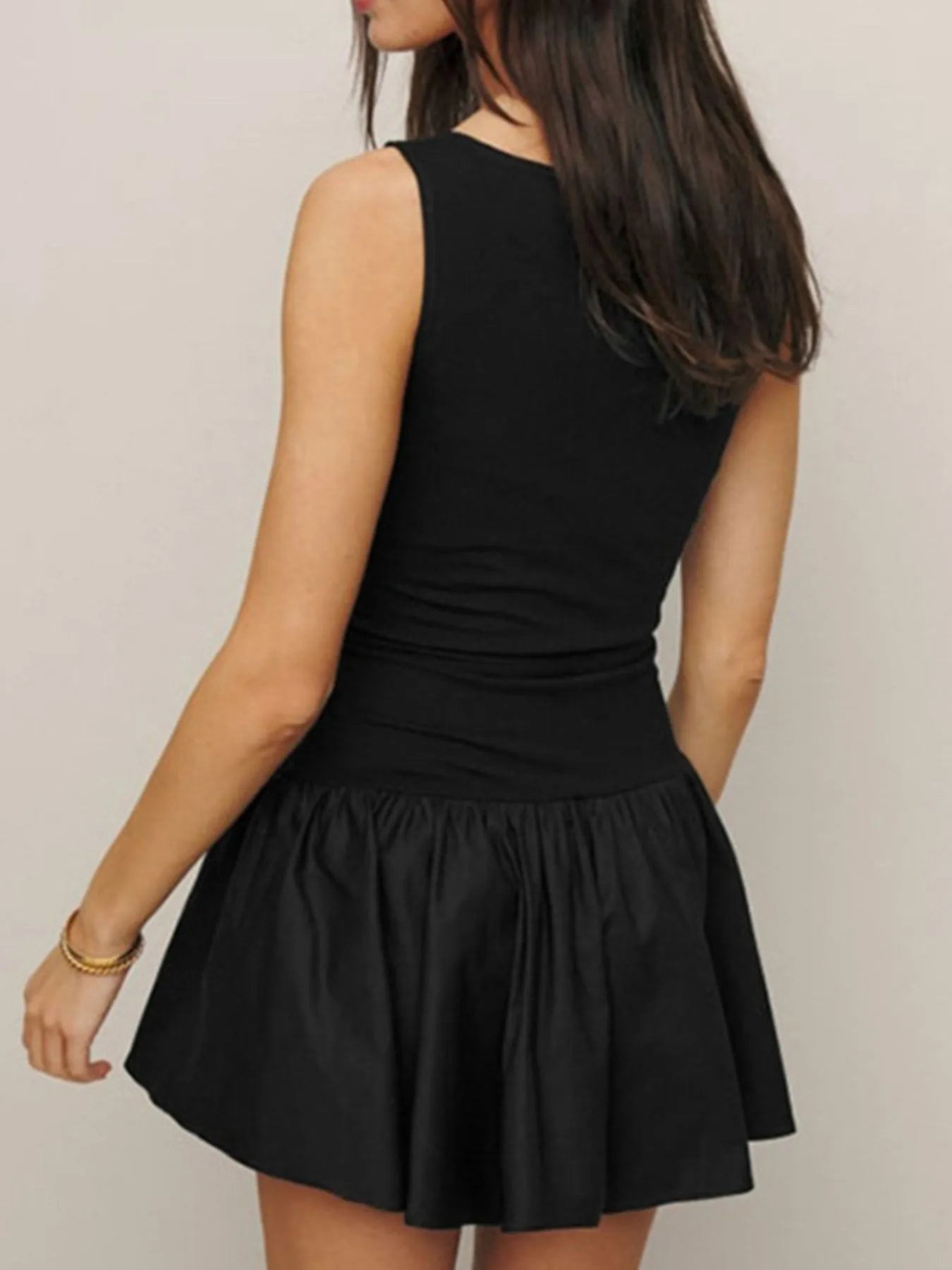 Solid Style Mini Tank Dress