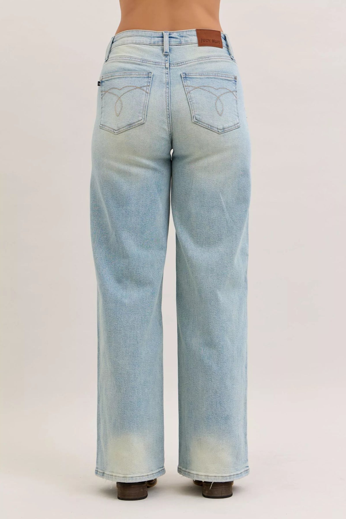 High Waist Column Straight Jeans - Detail View 4
