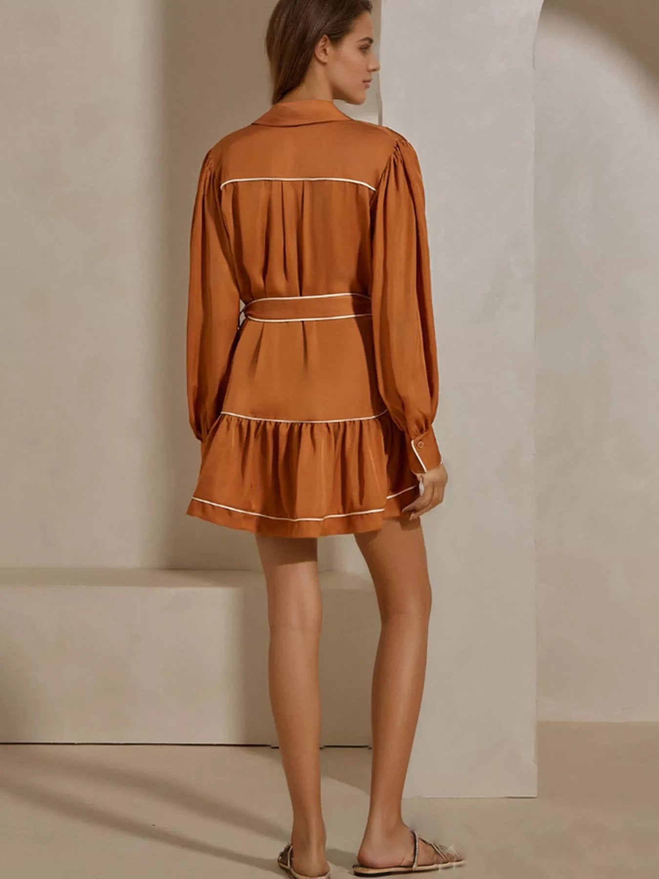 The Simone Long Sleeve Shirt Dress