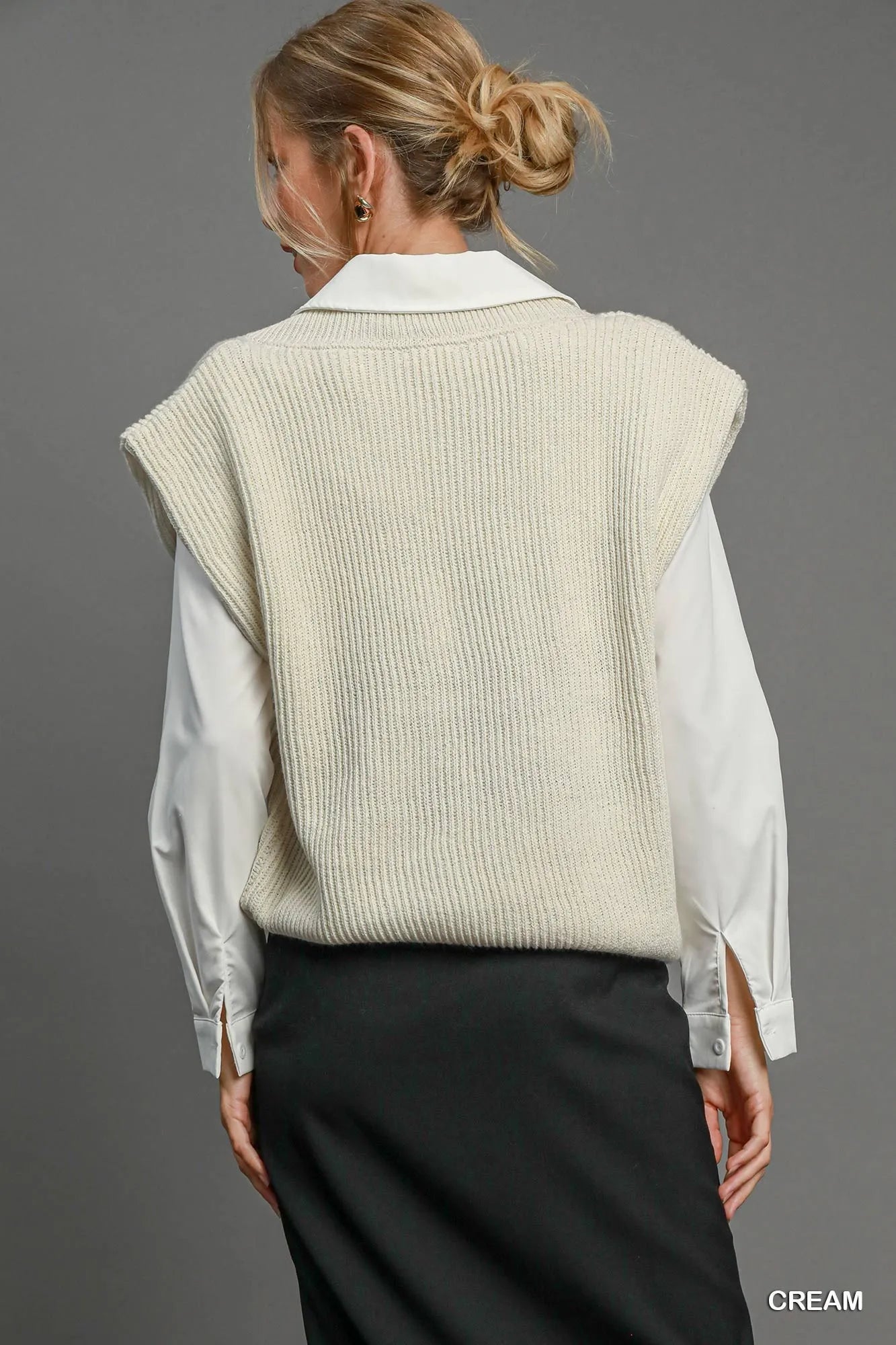 Oversized Pullover Sweater Vest