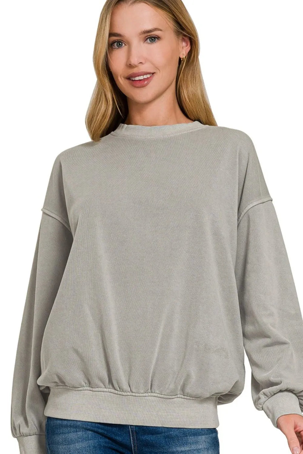 Women's Soft Fleece Sweatshirt in Sleet