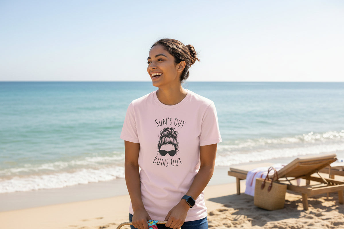 Sun's Out Buns Out Graphic T-shirt - Back View
