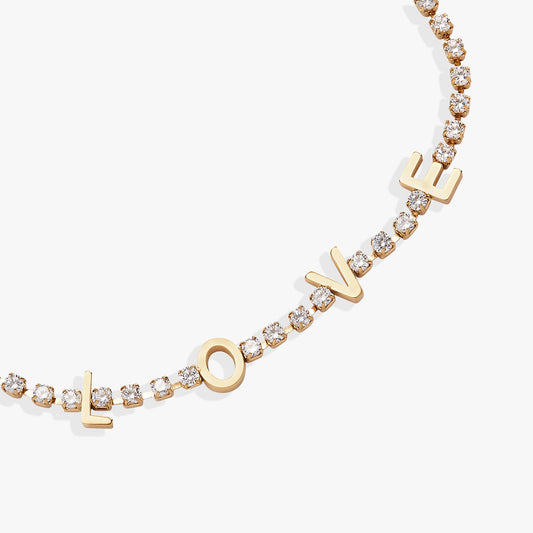 LOVE Crystal Tennis Bracelet - Alex and Ani - Back View