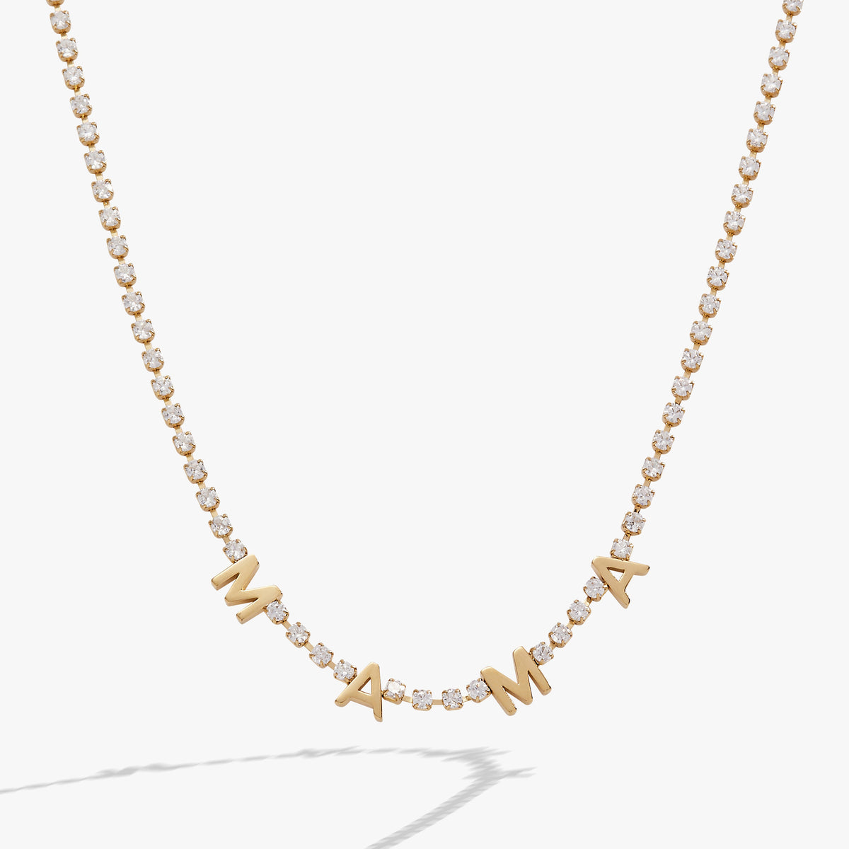 MAMA Crystal Tennis Necklace - Alex and Ani - Front View