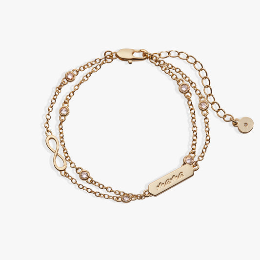 Mama Infinity Chain Double Strand Bracelet - Alex and Ani - Back View