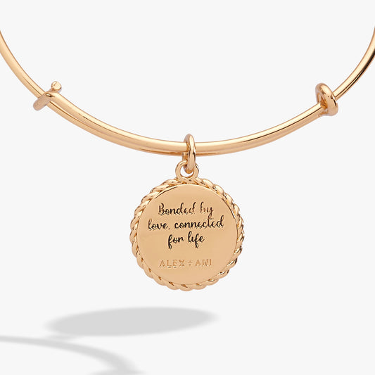 Mom 'Bonded By Love, Connected For Life' Charm Bangle - Alex and Ani - Back View