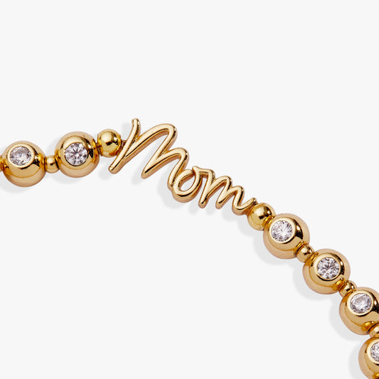 Mom Elongated Crystal Stretch Bracelet - Alex and Ani - Back View