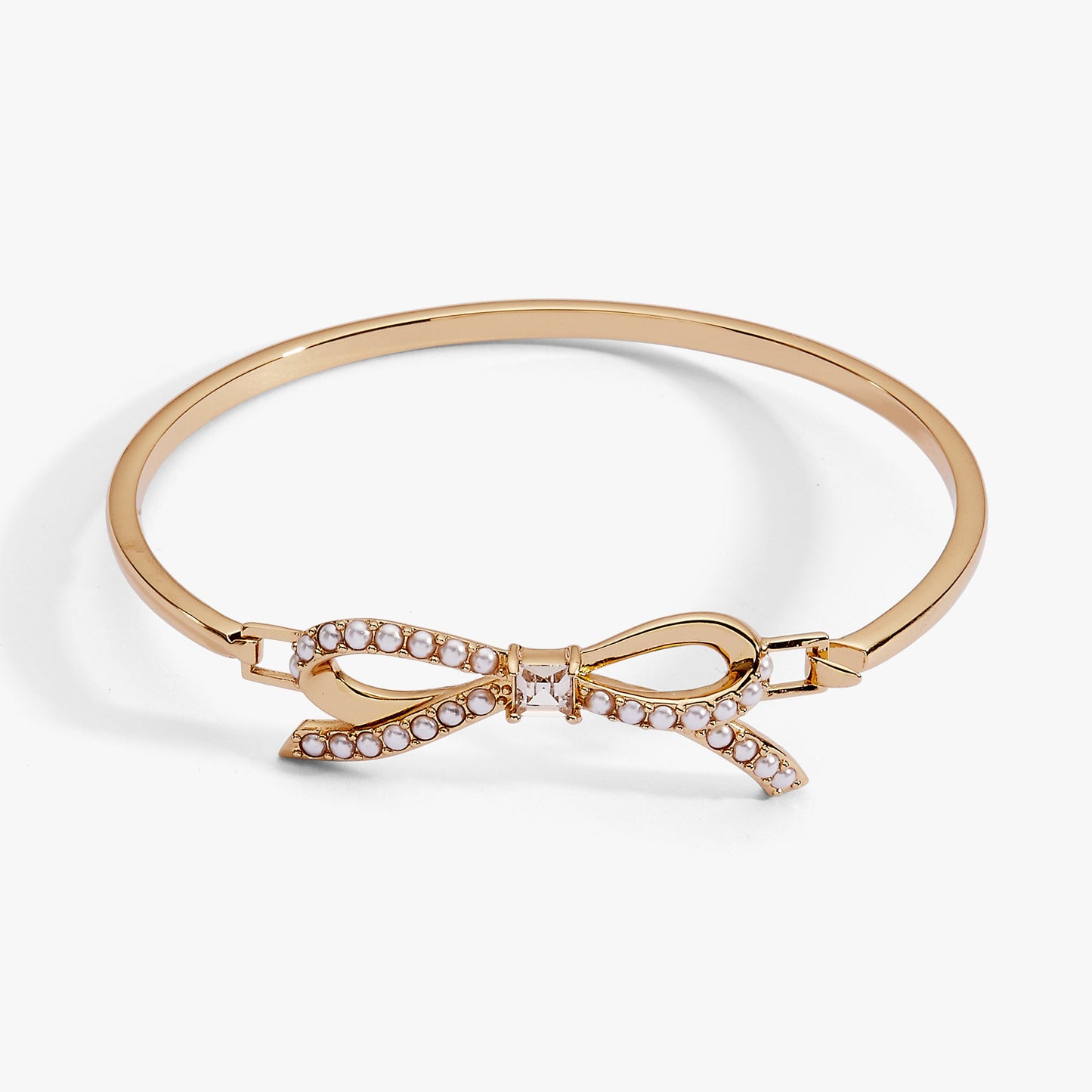 Bow Pearl Coquette Tension Bangle - Alex and Ani