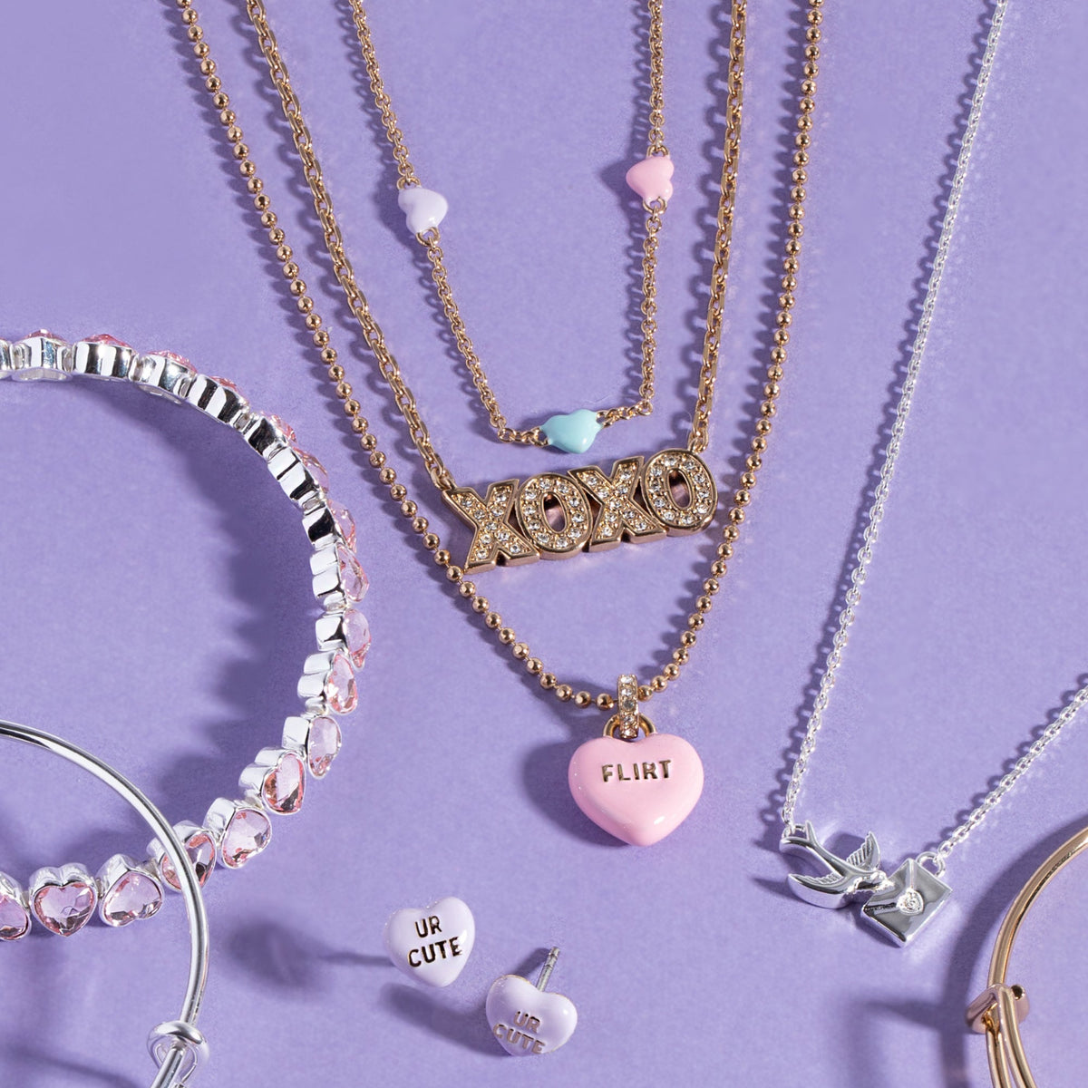 Sweethearts® Triple-Strand Charm Necklace - Alex and Ani - Detail View 4