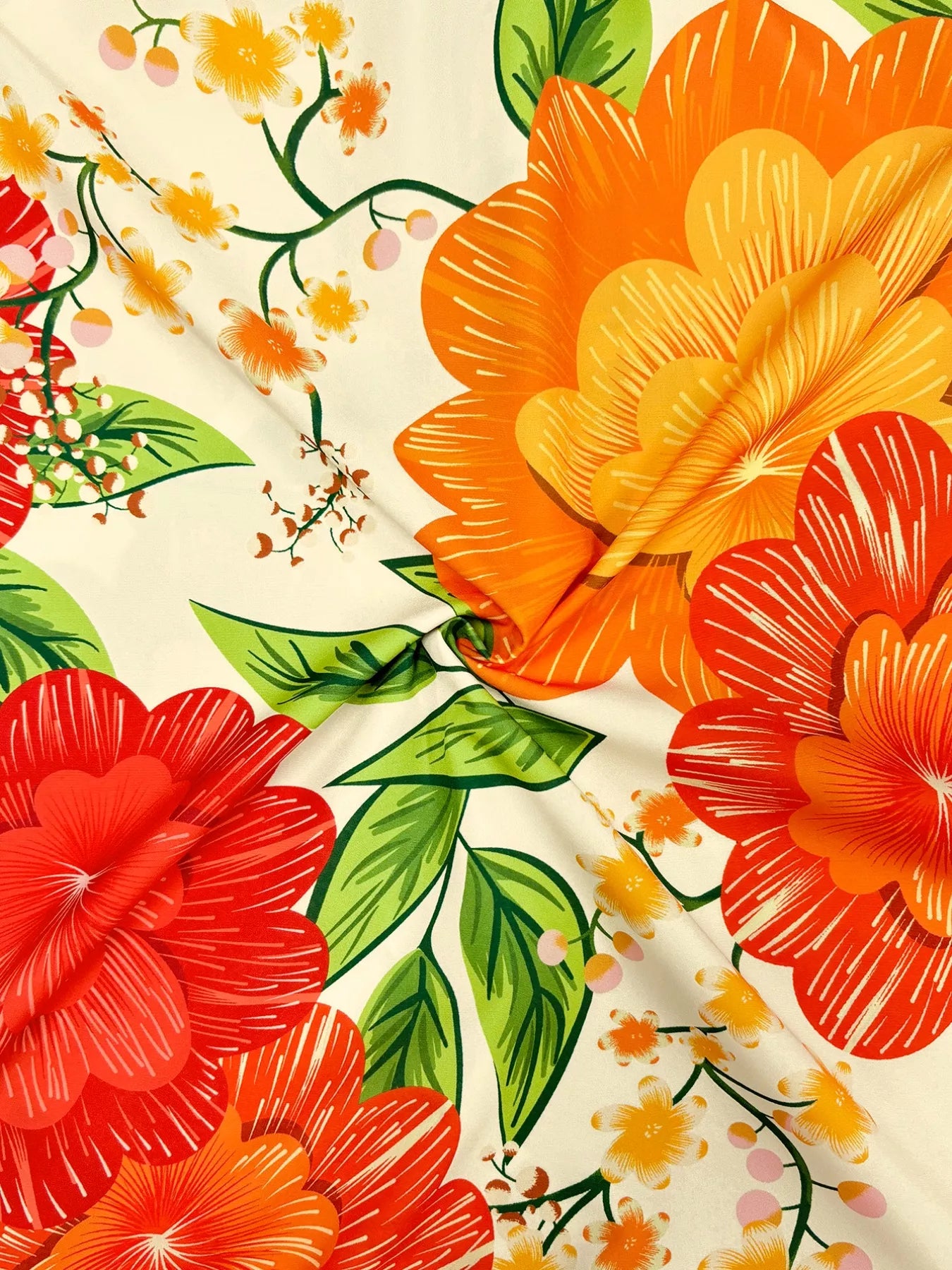 Mandarin Bloom V-Neck Maxi Dress - Detail View 4