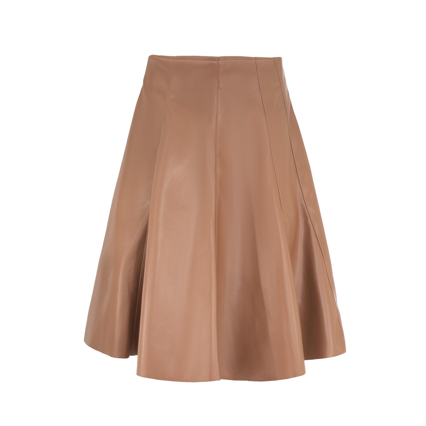 LEATHER PLEATED SKIRT