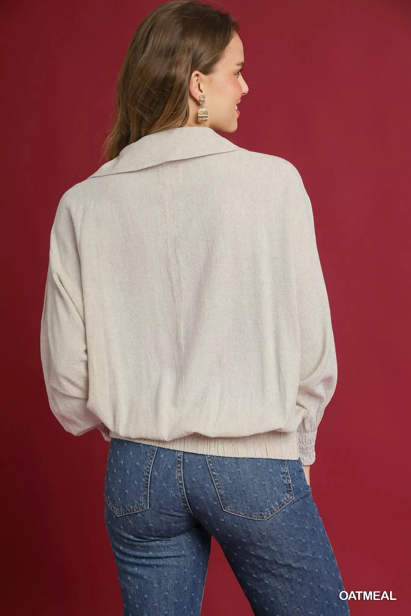 Linen Wrap Blouse