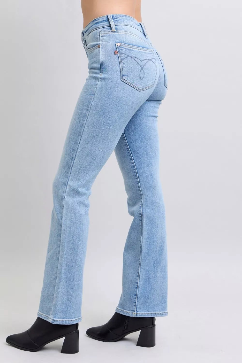 Mid-Rise Thermal Bootcut Jeans