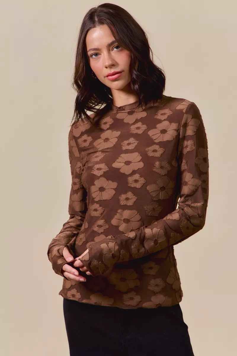 Stretched Jacquard Blouse