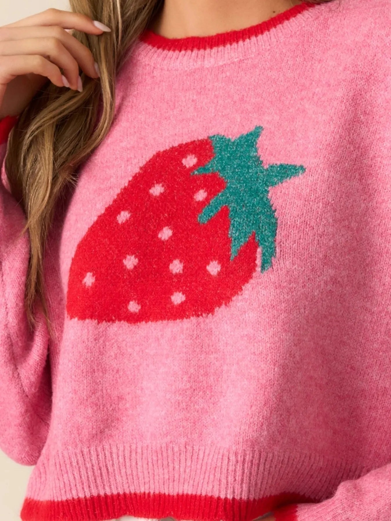 So Sweet Strawberry Sweater