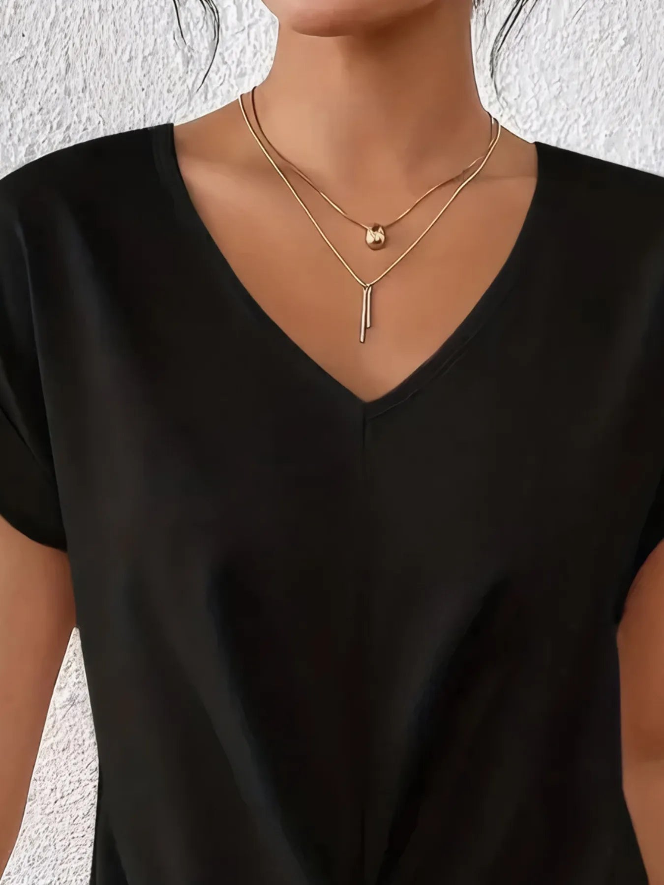 Women's V-Neck Twist Front Top