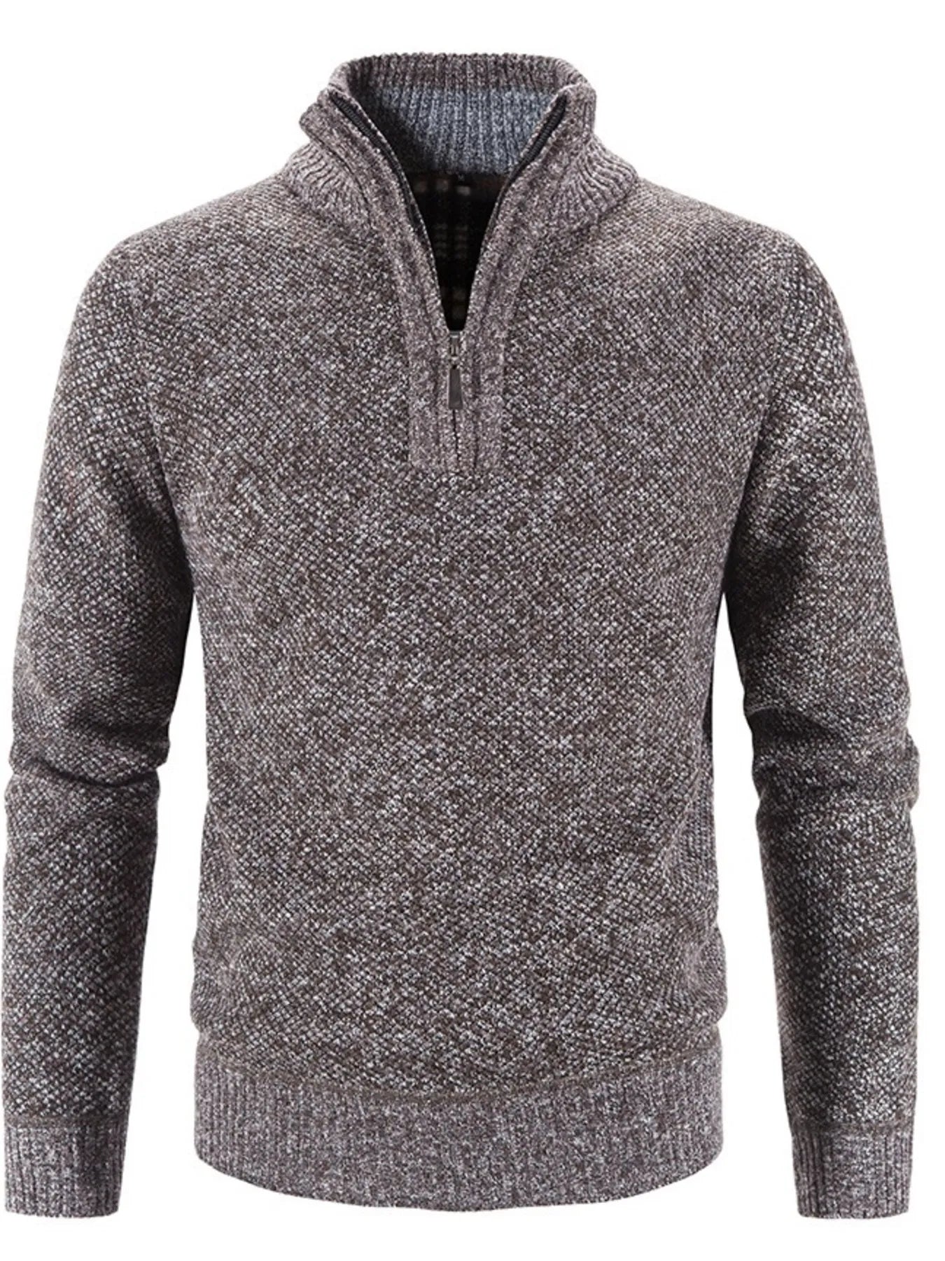 Men's Quarter Zip Long Sleeve Sweater