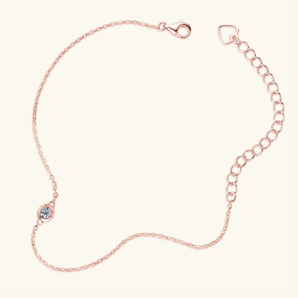 Delicate Moissanite Chain Bracelet