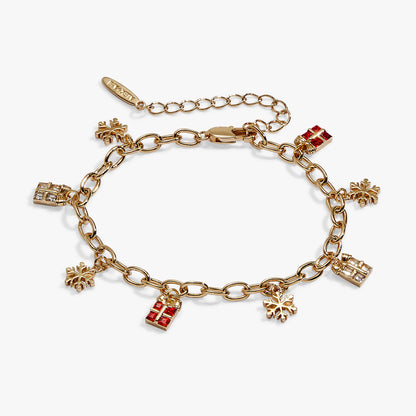 Snowflakes & Presents Multi Charm Bracelet