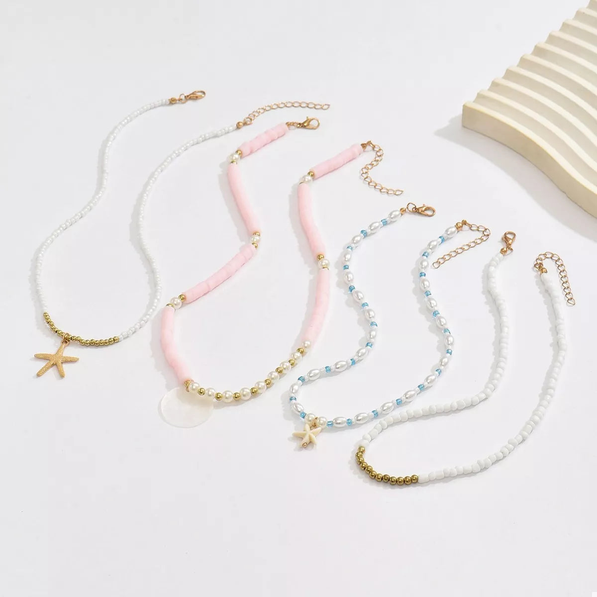 Layered Starfish Charm Necklace