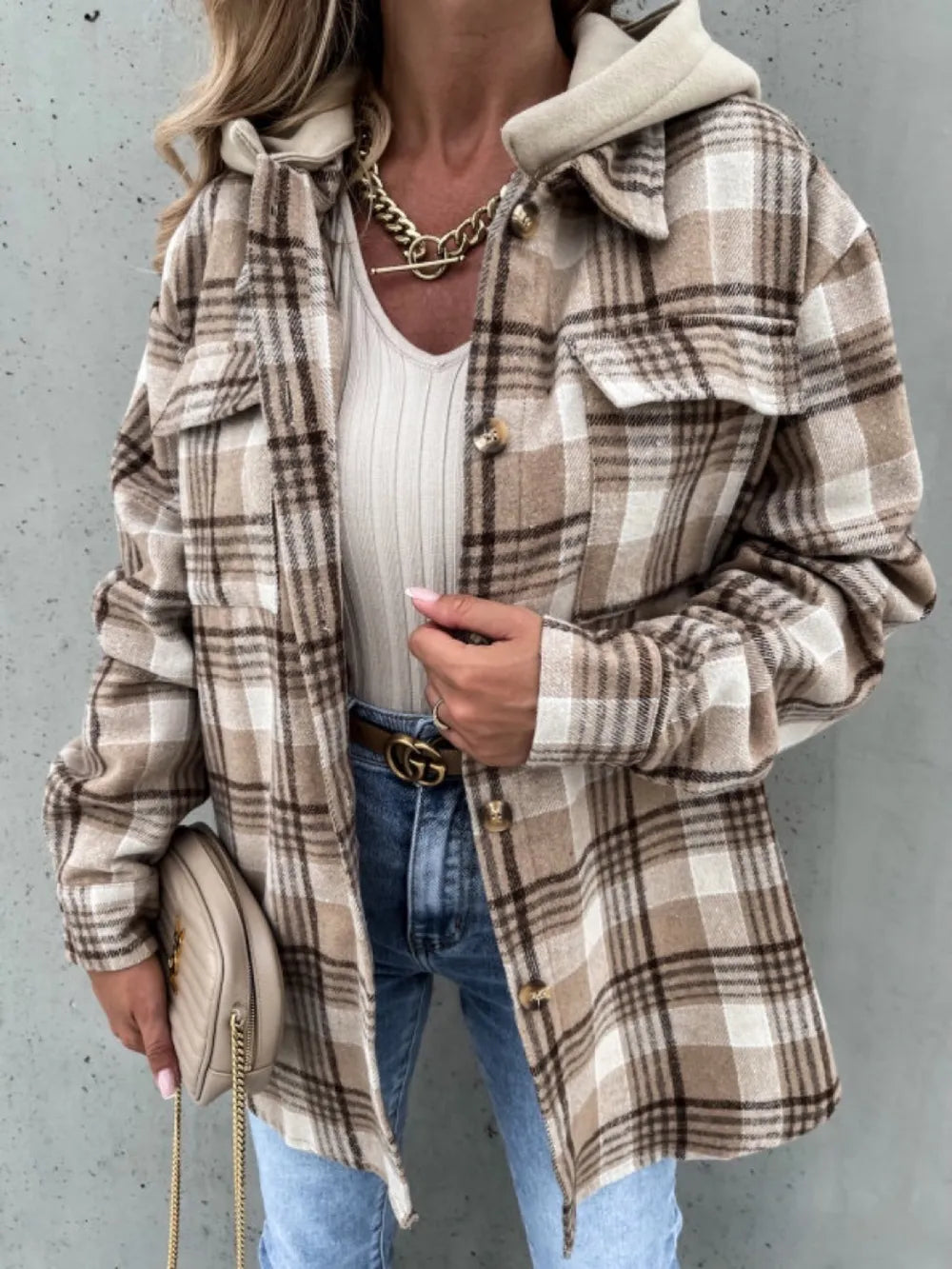 Perfect Plaid Hooded Jacket