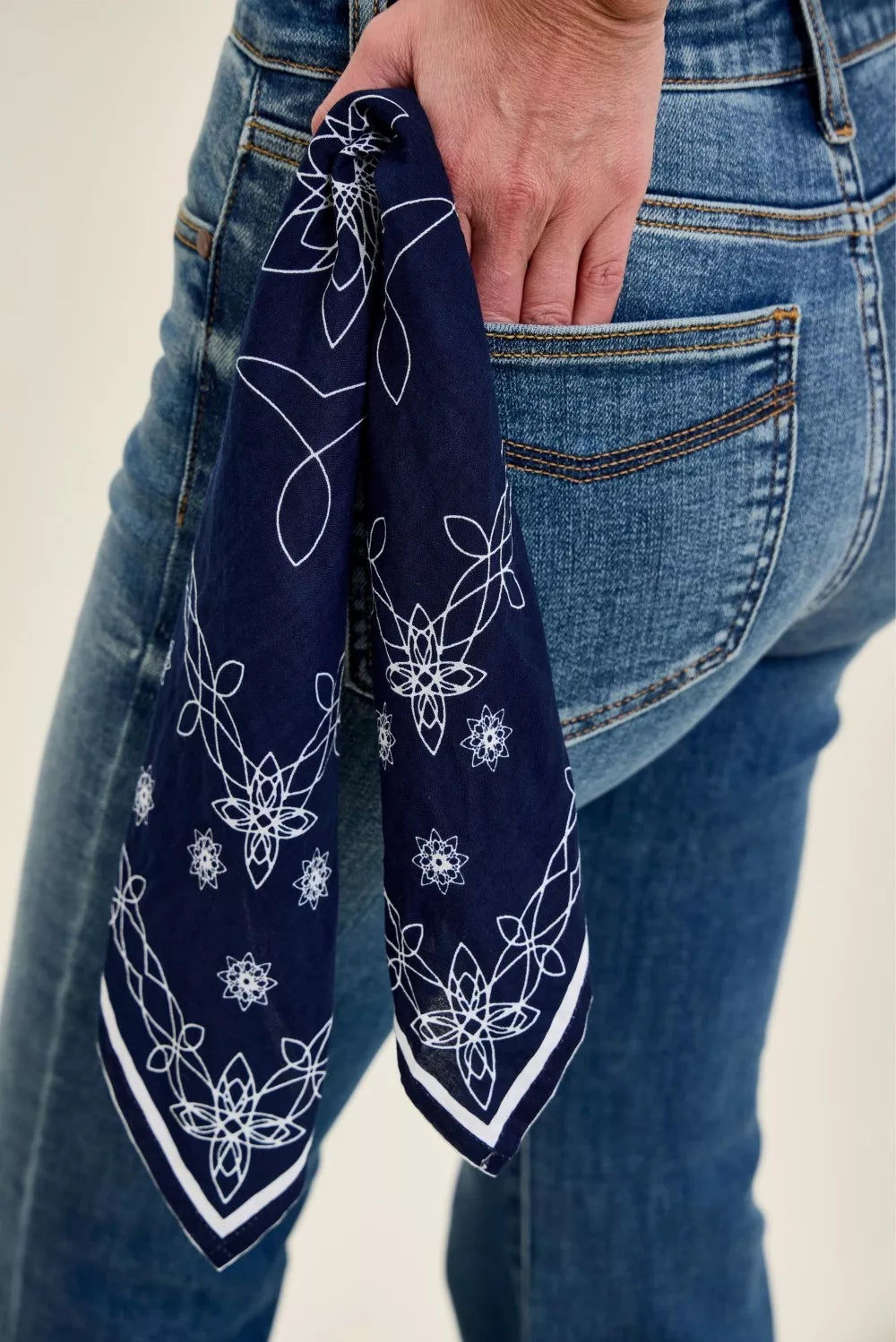Mid Rise Jaqueline Flare with Bandana Loop