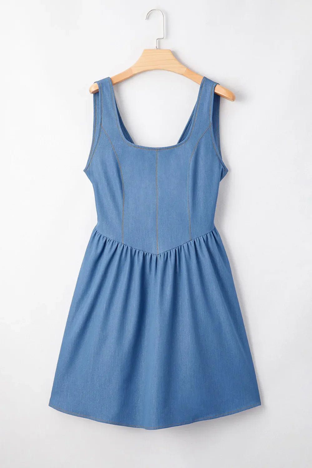 Square Neck Sleeveless Mini Dress