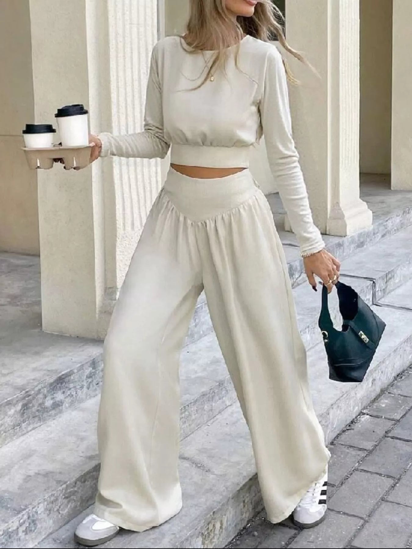 Apres Lounge Crop Top and Pants Set