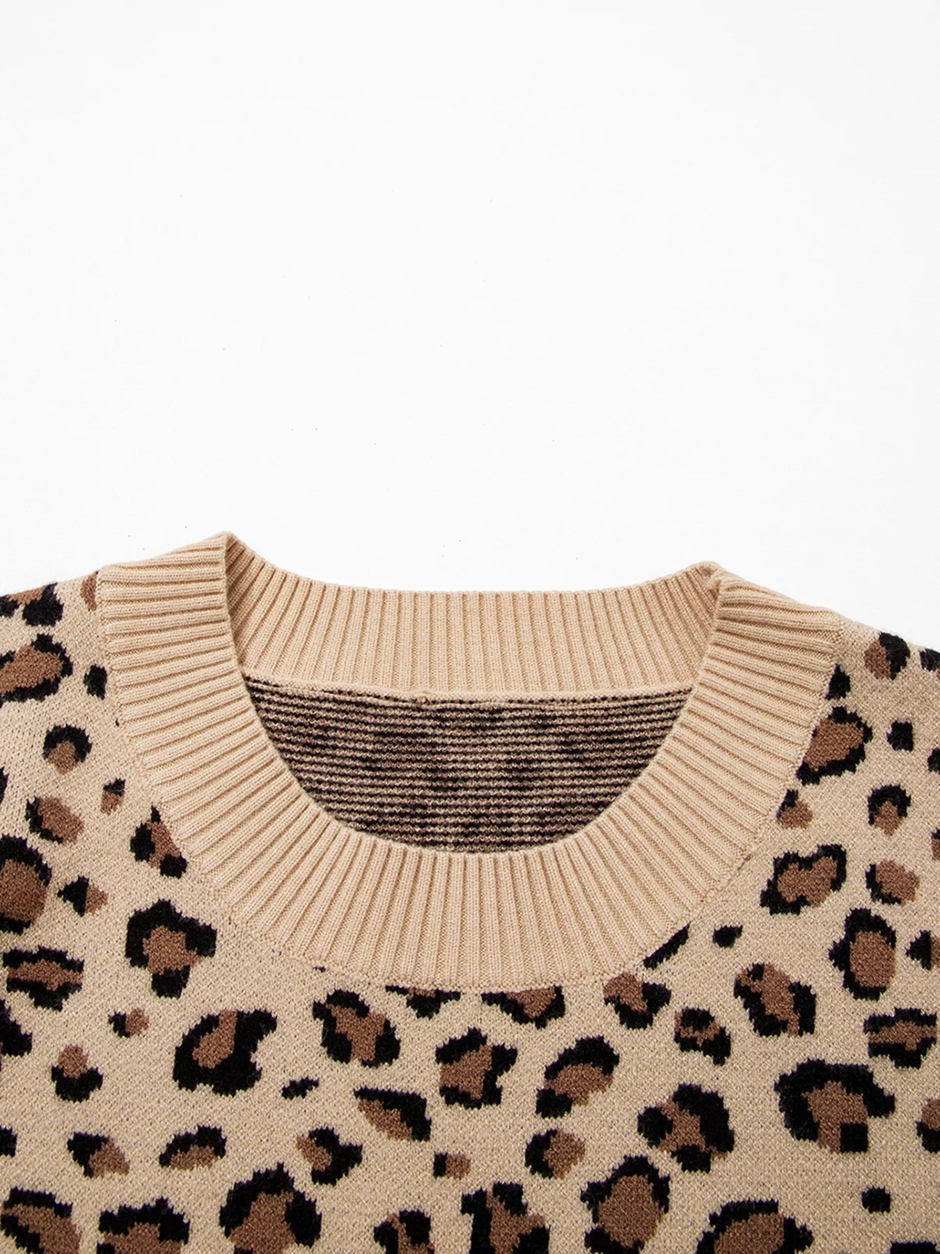 Leopard Print Knit Sweater