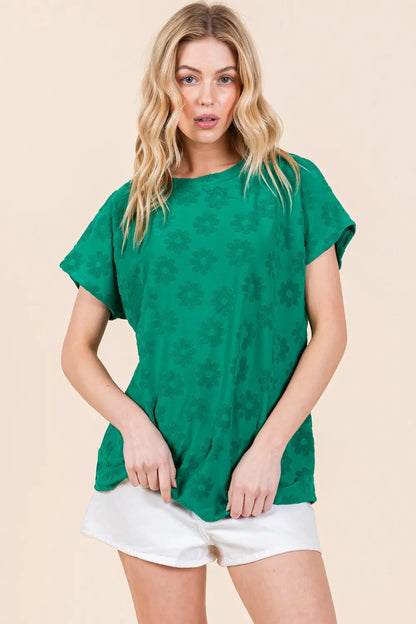 Floral Pattern T-Shirt - Side View
