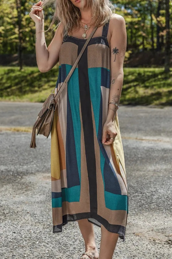 Color Block Midi Dress