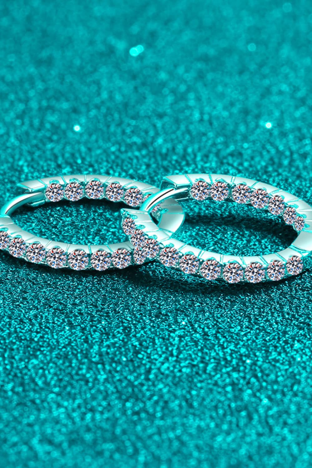 Moissanite Huggie Earrings