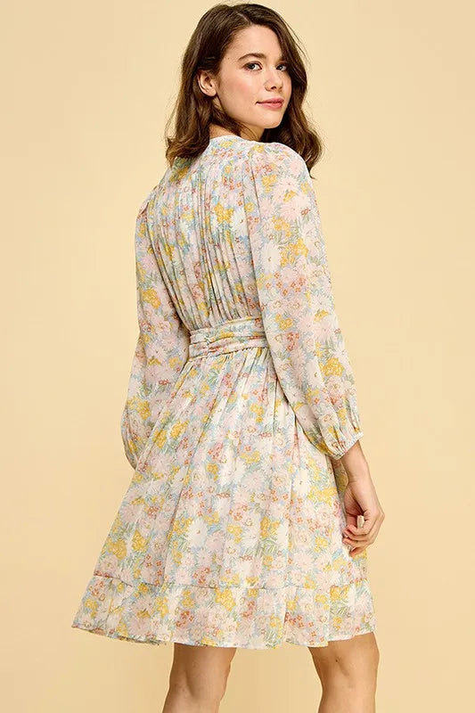 Chiffon Floral Print Dress