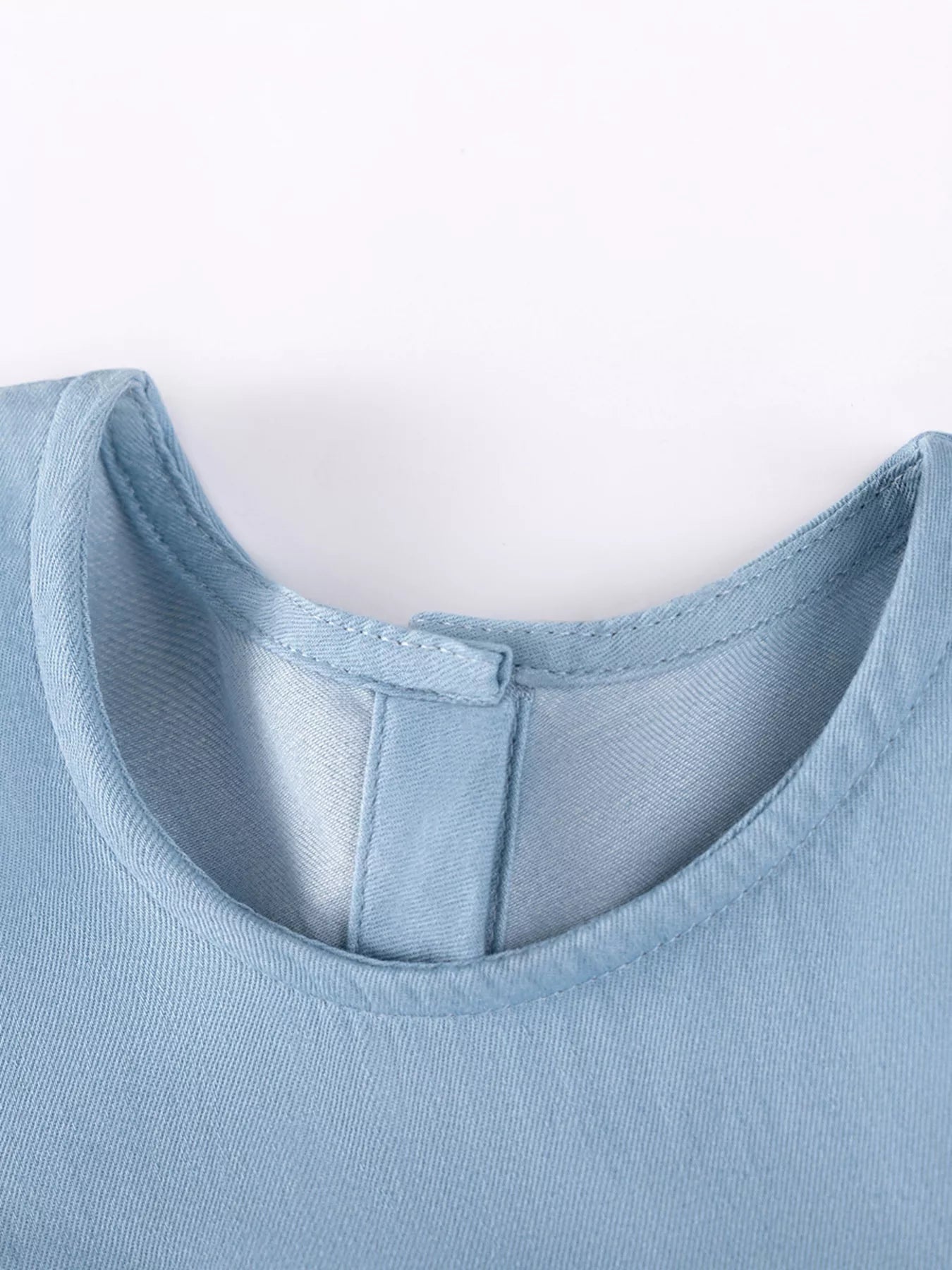 Sweet Cherry Denim-Blue Dress