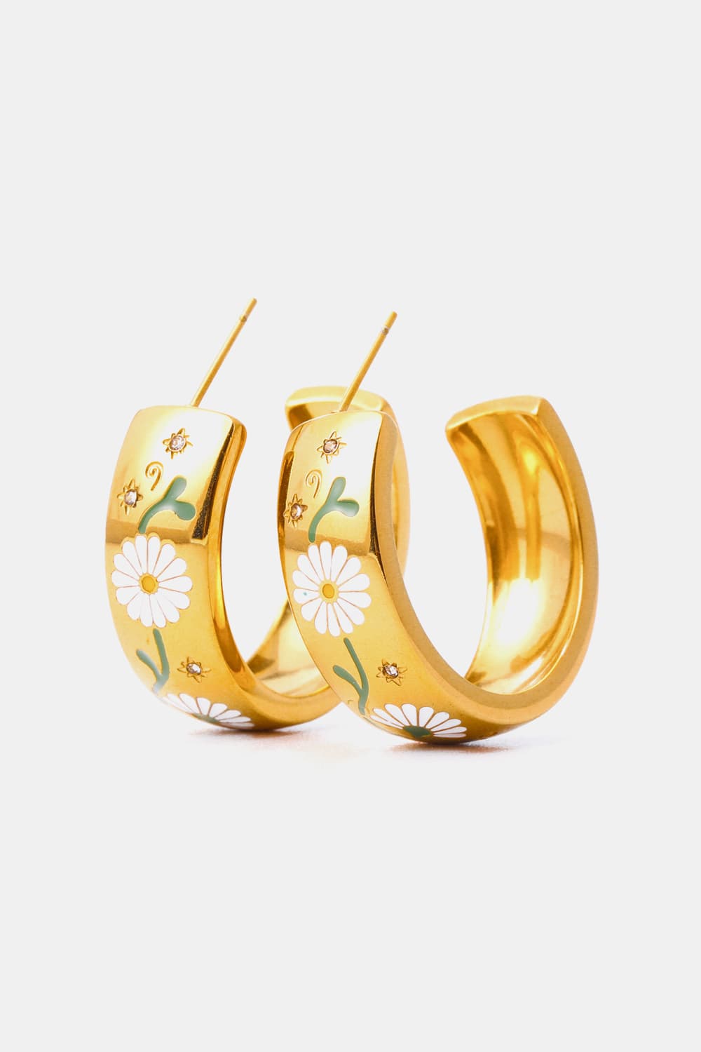 Painted Petal Statement Hoops