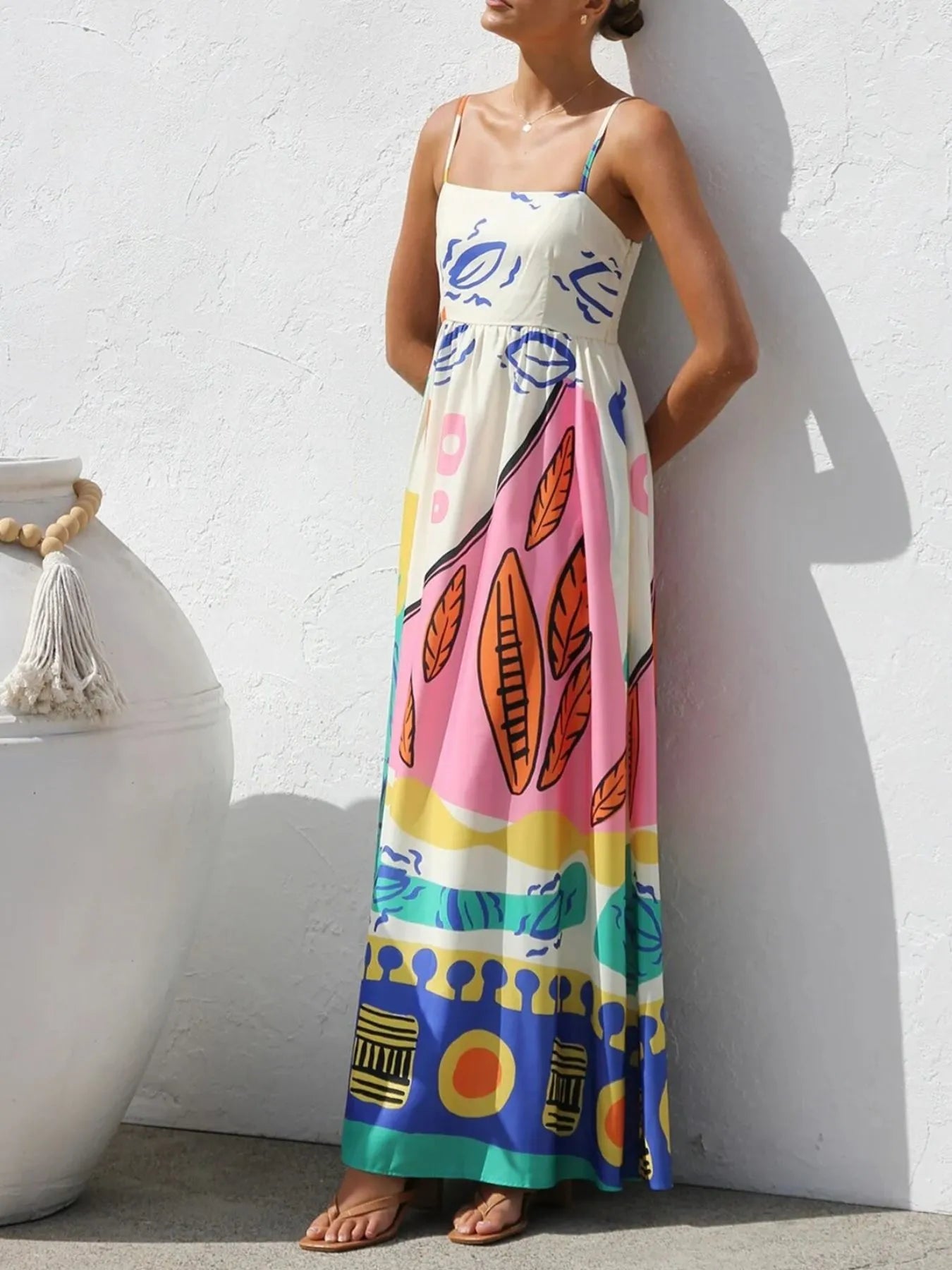 Summer Vibes Square Neck Maxi Dress