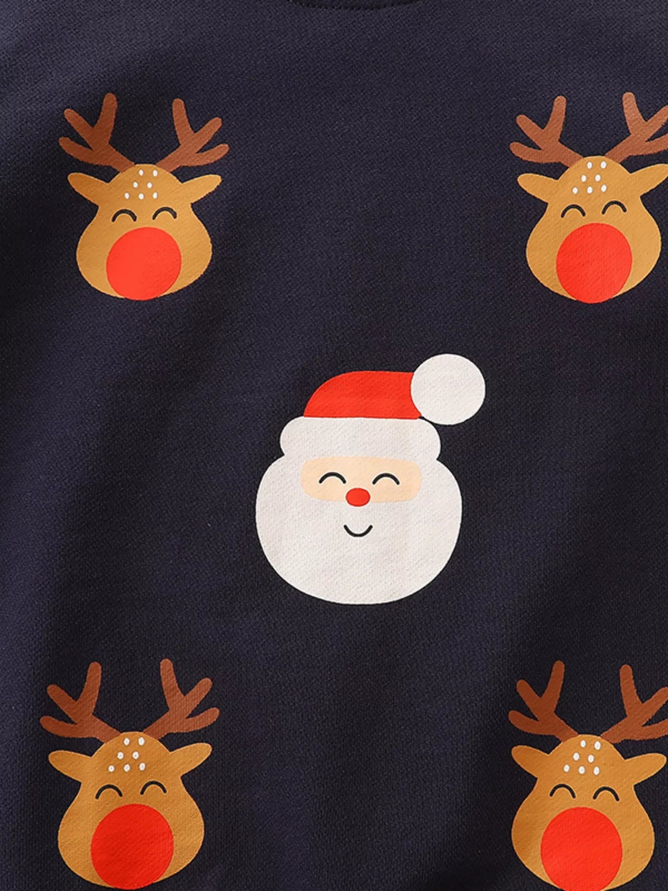 Children's Christmas Reindeer & Santa Sweatshirt