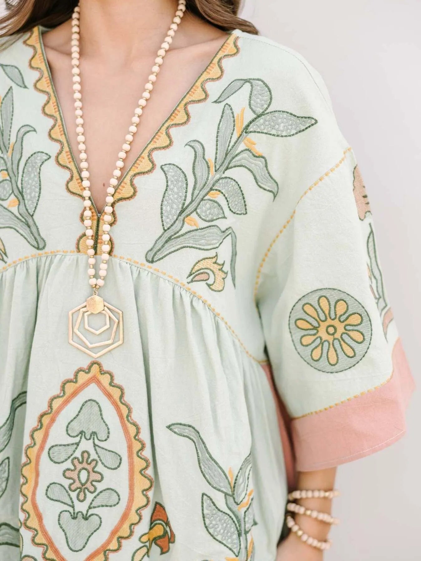 Boho Kimono Mini Dress
