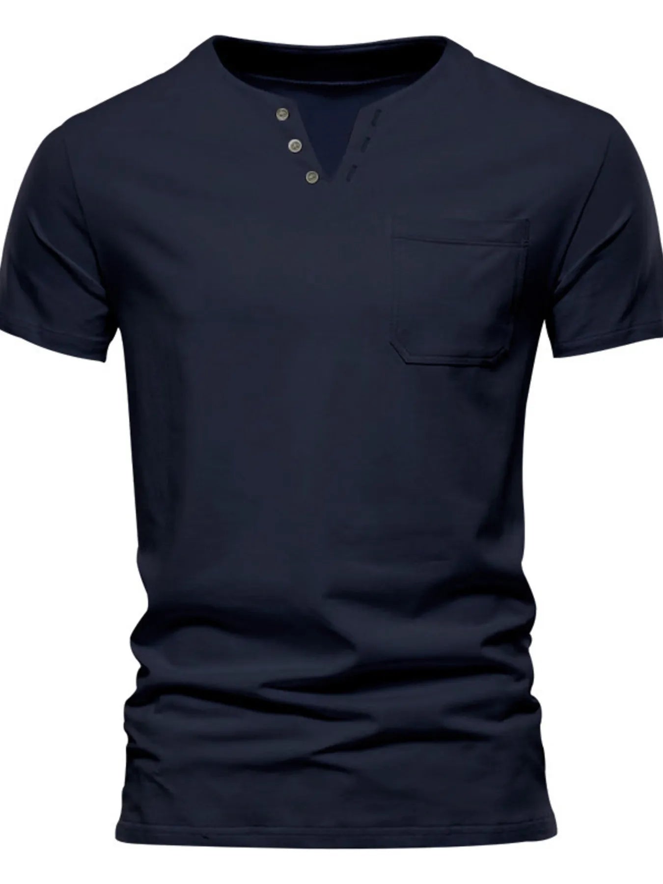 Men's Pocketed Henley Top