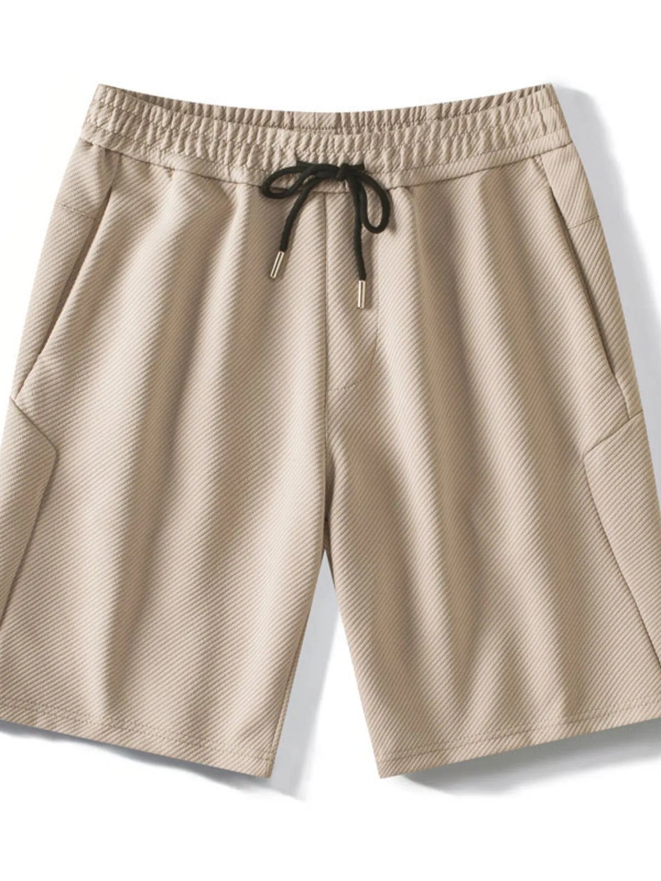 Men's Textured Jogger Shorts with Pockets