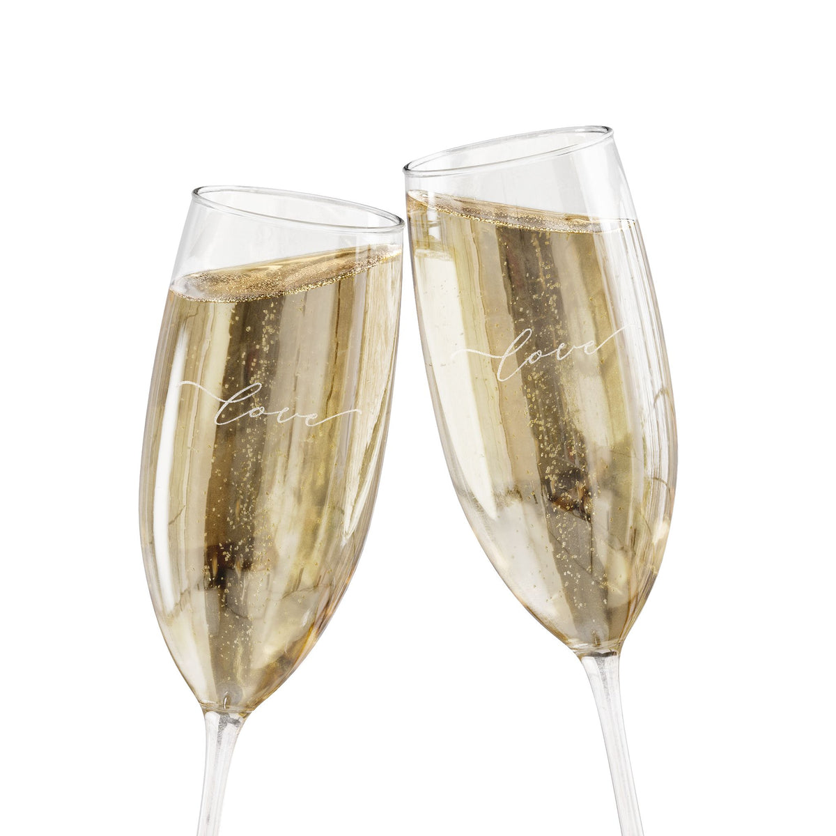 Engraved LOVE Script Champagne Glass | 8oz Champagne Flute