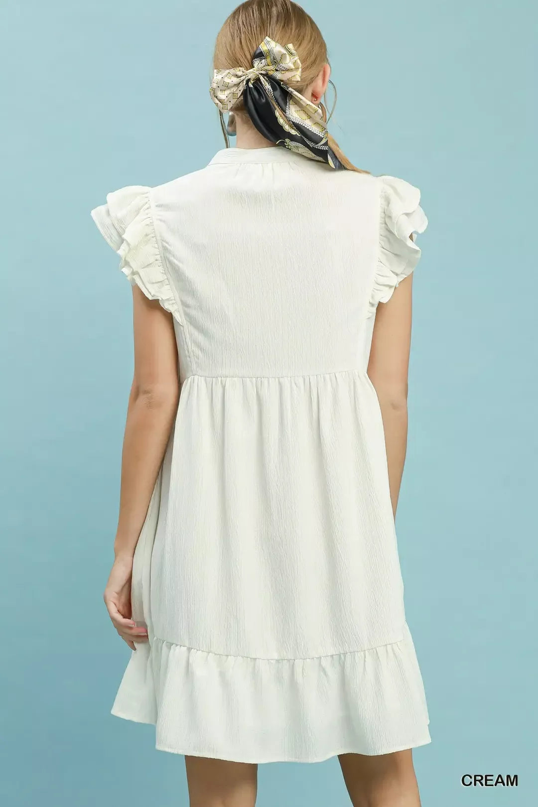 Ruffle Sleeve Babydoll Dress