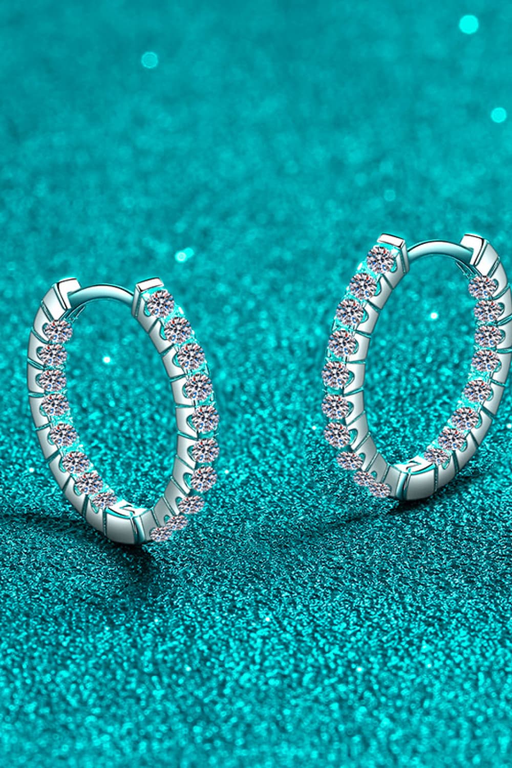 Moissanite Huggie Earrings