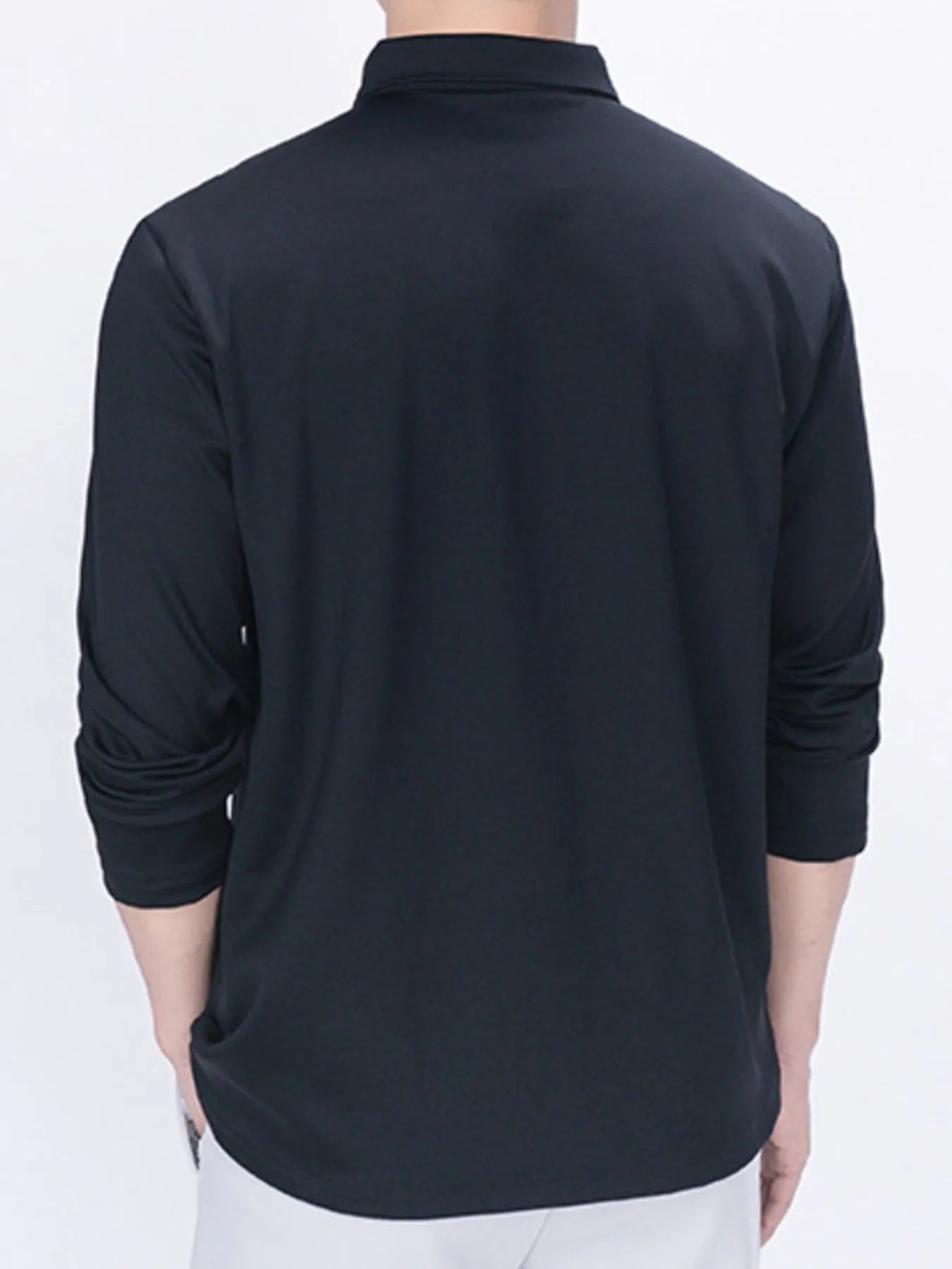 Men's Collared Long Sleeve Polo