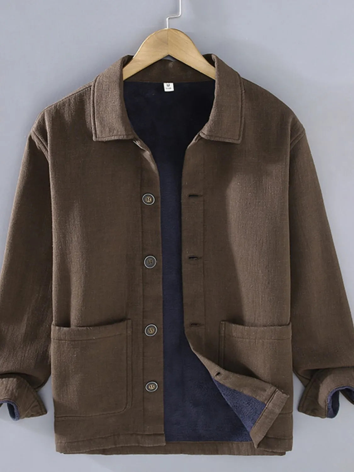 Men's Buttoned Long Sleeve Shacket