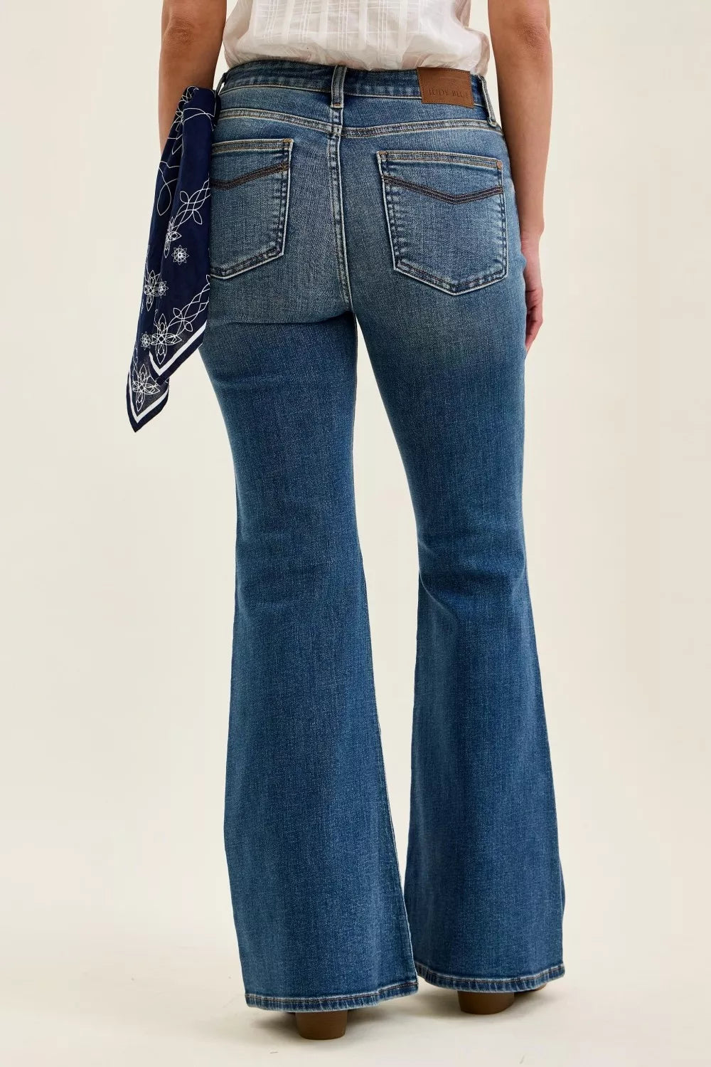 Mid Rise Jaqueline Flare with Bandana Loop