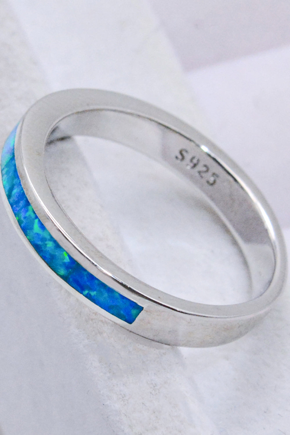 Sterling Silver Sky Blue Opal Ring